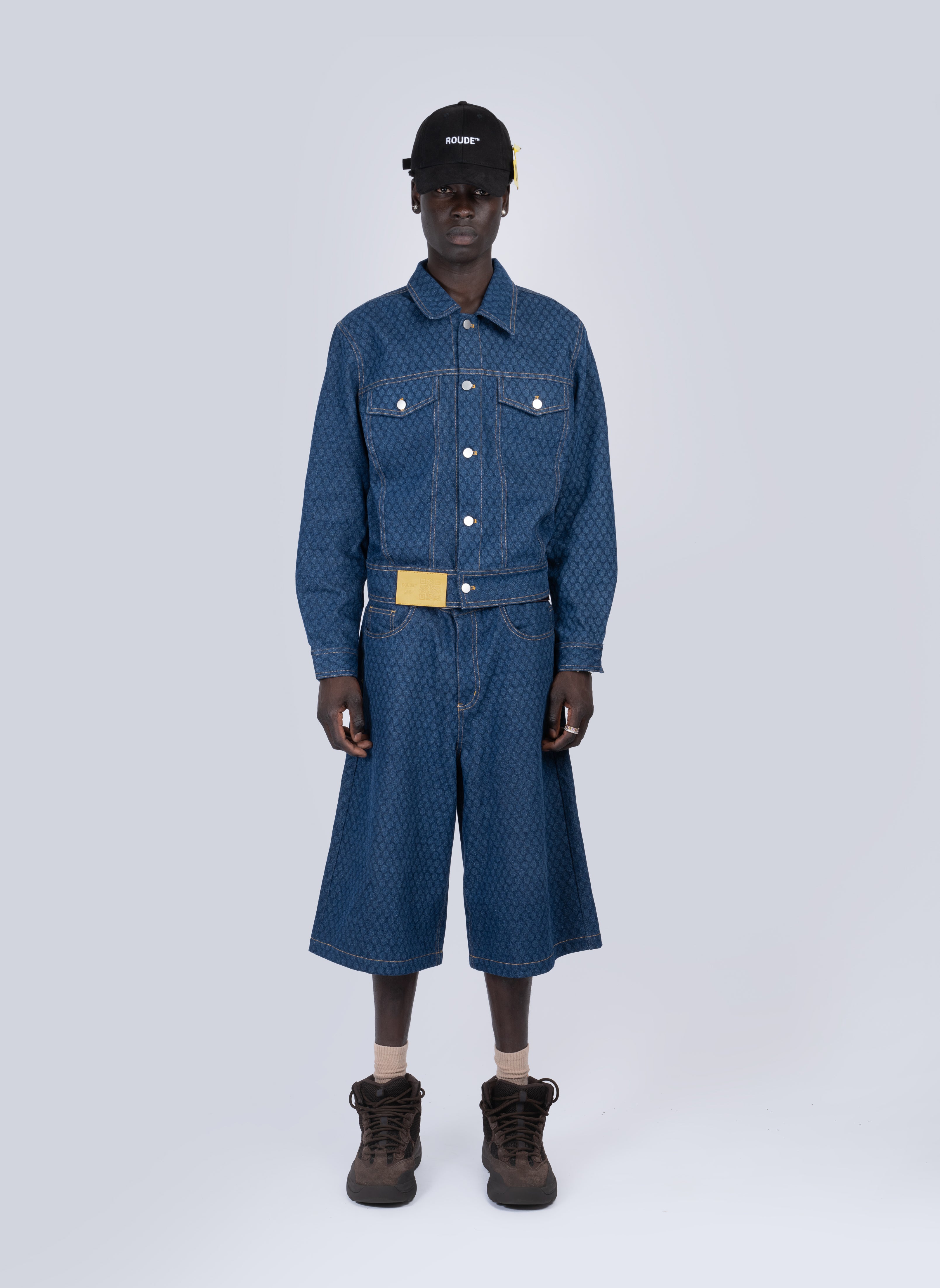 Short en Jean Monogramme Filet – ROUDE™