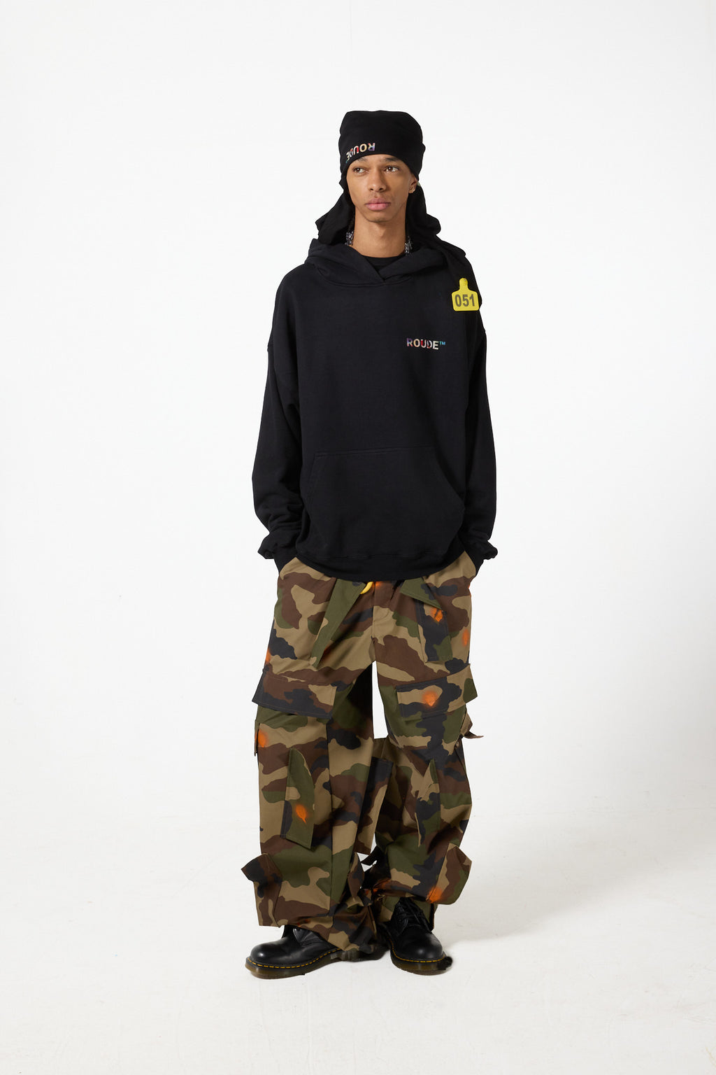 Hoodie noir à manches longues